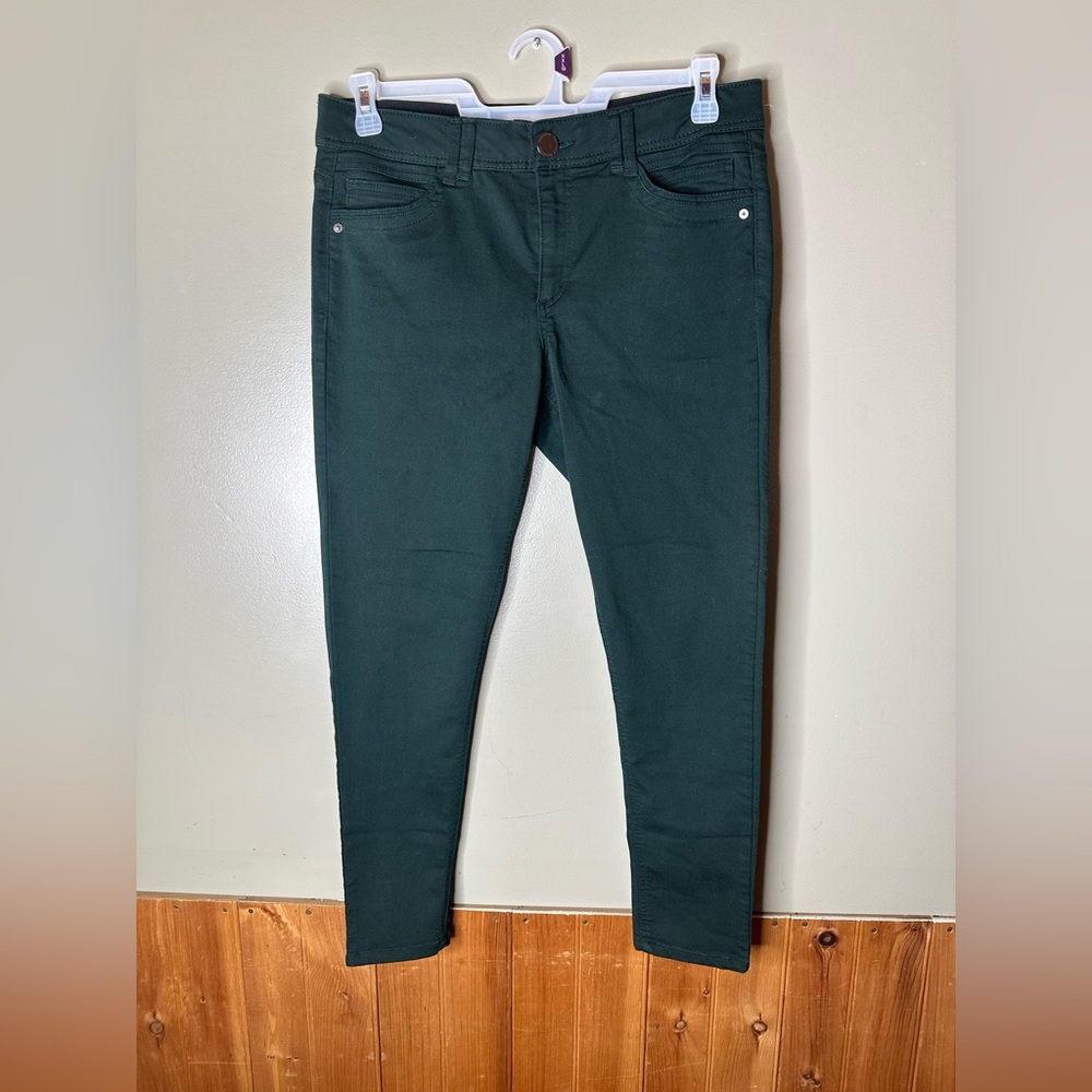 Democracy Skinny Pants Size 10 Green “Ab" Technology Slimming Stretch